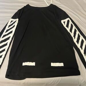 Off White Brushed Diagonals Long Sleeve T-shirt